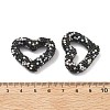 Heart Shape Polymer Clay Rhinestone Beads CLAY-NH0001-09B-04-4