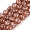 Transparent Half Spray Painted Glass Beads Strands LS-GLAA-Q110-02A-08-1