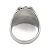 Oval 304 Stainless Steel Glass Finger Rings RJEW-D083-14AS-01-3