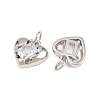 Valentine's Day Brass Micro Pave Clear Cubic Zirconia Charms KK-H292-52C-P-2
