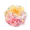 Two Tone Opaque Resin & Glitter Powder Cabochons RE-CBA7537-04E-1