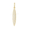 Brass Micro Pave Cubic Zirconia Pendants KK-H203-02G-1