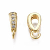 Brass Micro Pave Clear Cubic Zirconia Charms X-KK-Q277-060-NF-3