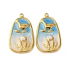 304 Stainless Steel Enamel Pendants X1-STAS-L299-22G-03-1