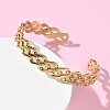 304 Stainless Steel Cuff Bangles for Women BJEW-A160-04G-2