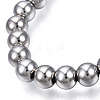 Non-Tarnish 201 Stainless Steel Round Beaded Stretch Bracelet for Men Women BJEW-N017-163B-01-2