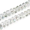 Electroplate Transparent Glass Beads Strands EGLA-N022-05B-C10-1