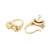 Brass Oval Hoop Earring Findings with Latch Back Closure KK-G434-04G-2