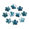 Baking Paint Transparent Glass Bead Caps DGLA-N014-06A-01-1