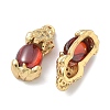 Brass Pave Cubic Zirconia Cabochons KK-G548-13G-2