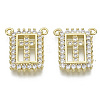 Brass Micro Pave Cubic Zirconia Pendants ZIRC-S061-195G-NF-1
