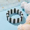 Two Tone Acrylic Column Beaded Stretch Bracelets for Women BJEW-JB10645-03-2