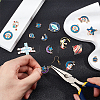 48Pcs 12 Style Alloy Enamel Pendants PALLOY-FH0001-78-4
