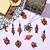 20Pcs 10 Styles Baking Paint Alloy Enamel Pendants ENAM-CJ0007-58-6