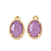 Brass Crushed Ice Cut Cubic Zirconia Pendants KK-D024-24E-G-1