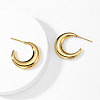 Elegant Geometric Moon Brass Stud Earrings AA9620-1