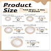 50Pcs 5 Style 1-Hole Plastic Buttons BUTT-LP0001-84-2