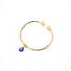 Real 18K Gold Plated 201 Stainless Steel Adjustable Cuff Bangles BM4462-2-1