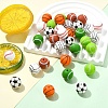 35Pcs 7 Colors All Kinds of Sports Balls Silicone Beads SIL-YW0002-28-5