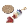 Chakra Gemstone Chip Pendant Decoration HJEW-JM01158-3