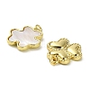Brass Pave Shell Pendants KK-K365-08A-G-2