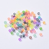 Transparent Frosted Glass Beads X-FGLA-R001-4mm-M-3