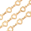 304 Stainless Steel Heart Link Chains SA-CBAE0F2-01G-1