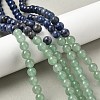 Chakra Natural Red Jasper & Yellow Jade & Green Aventurine & Tiger Eye & Sodalite & Amethyst Beads Strands G-NH0002-E02-6mm-2