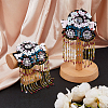 2Pcs Shaoxing Opera Costume Plastic Rhineston Brooches JEWB-FH0001-81-5