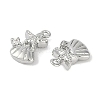 Brass Micro Pave Cubic Zirconia Charms KK-I719-39P-2