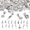 34Pcs 17 Styles Alloy European Dangle Charms PALLOY-TAC0263-1