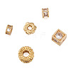 Spritewelry 10Pcs 5 Styles Brass Clear Cubic Zirconia Beads KK-SW0001-02-12