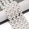 Baking Painted Pearlized Glass Pearl Round Bead Strands PEAR-H019-02D-04-2