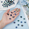 60Pcs 5 Colors Glass Beads GLAA-PA0001-72-3