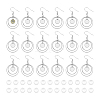 DIY Blank Dome Dangle 304 Stainless Steel Dangle Earring Making Kits EJEW-AB00052-1