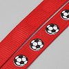 10 Yards Football Theme Polyester Printed Grosgrain Ribbon OCOR-WH0036-42C-2
