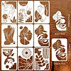 Plastic Reusable Drawing Painting Stencils Templates Sets DIY-WH0172-838-2
