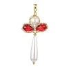 Glass Pearl Big Pendants PALLOY-MZ00384-3