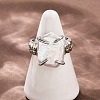 Square Natural Pearl Finger Rings RJEW-K286-09P-3
