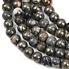 Natural Pyrite Beads Strands G-G839-01-8mm-5