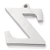 Tarnish Resistant 304 Stainless Steel Letter Pendant Rhinestone Settings LS-STAS-J028-01Z-2