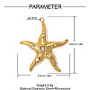 304 Stainless Steel with Rhinestone Pendants RB-OY001-60G-01-2