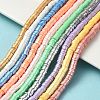 10 Strands 10 Colors Handmade Polymer Clay Beads Strands CLAY-YW0001-90-5
