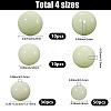 100Pcs 4 Styles Luminous Round Glass Beads GGLA-SC0001-20A-2