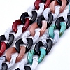 Three Tone Handmade Acrylic Curb Chain Sets AJEW-JB00601-1