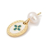Natural Cultured Freshwater Pearl & Brass Pendants KK-U062-14G-03-2