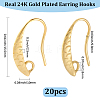 10 Pairs Brass Earring Hooks KK-BBC0027-77B-2
