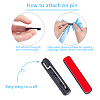 Plastic Safety Adhesive Back Bar Pins with Iron Pin KY-PH0001-34B-01-2