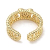 Rack Plating Brass Micro Pave Cubic Zirconia Cuff Finger Rings for Women RJEW-C114-11A-G-3