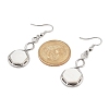 Hexagon Natural Shell Dangle Earrings EJEW-K298-02P-5